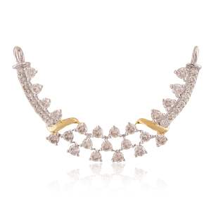 Beautifully Crafted Diamond Necklace & Matching Earrings in 18K Yellow Gold with Certified Diamonds - TM0508P